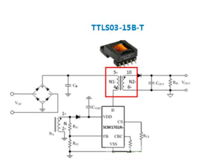 金升阳推出TTLS03-15B-T系列3W的AC/DC隔离SMD变压器
