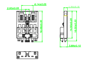 精拓金USB连接器_USB连接器9-242A07W-04规格