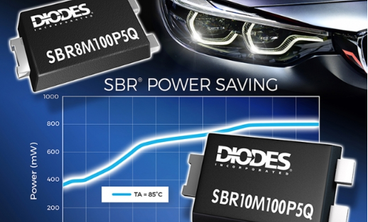 Diodes推出SBR10M100P5Q和SBR8M100P5Q整流二极管