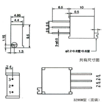 国盛科技精密可调电阻_精密可调电阻3296W-1-103型号