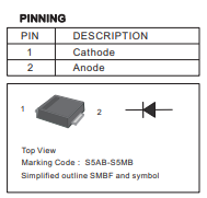 晶导微整流二极管S5DBF SMBF型号详情