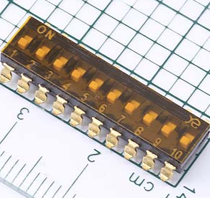 广督拨码开关SMD 2.54mm 10位 低推贴胶型号详情