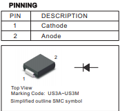 晶导微超快恢复二极管US3DC DO-214AB型号详情